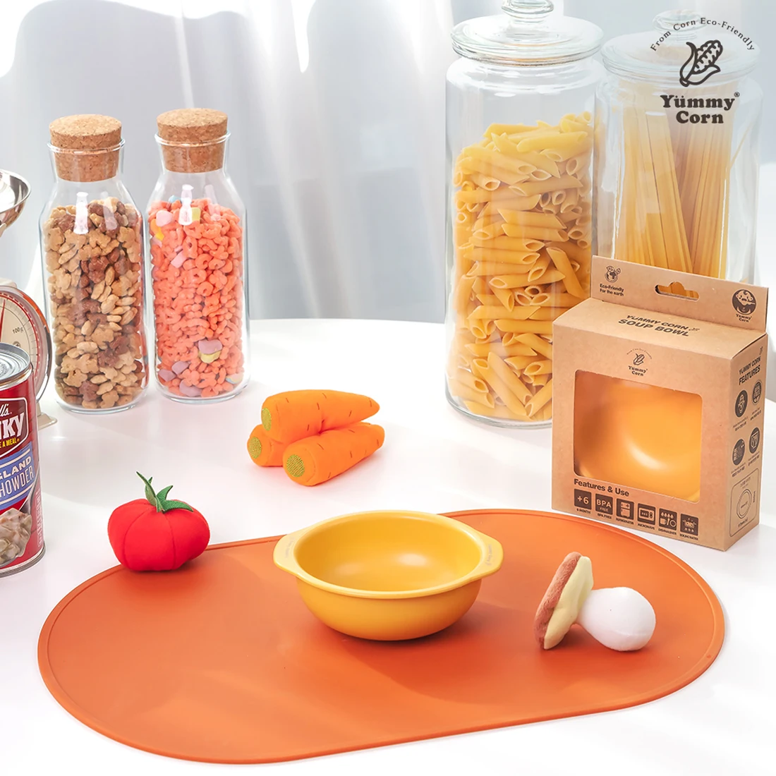 Корейская Экологически чистая биоразлагаемая и не содержит Бисфенол А детская миска из кукурузного крахмала