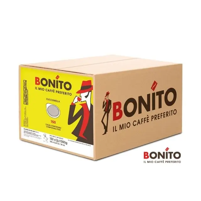 Made in Italy 150 compostable coffee pods Caffe Bonito ESE 44 mm 40% Arabica and 60% Robusta coffee