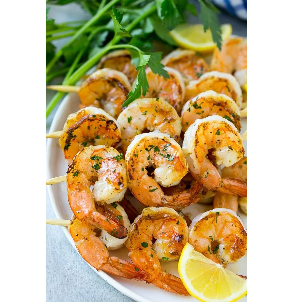 Flavored Headless And Skinless Yummy Seafood Shrimp Skewer From Vietnam Wholesale