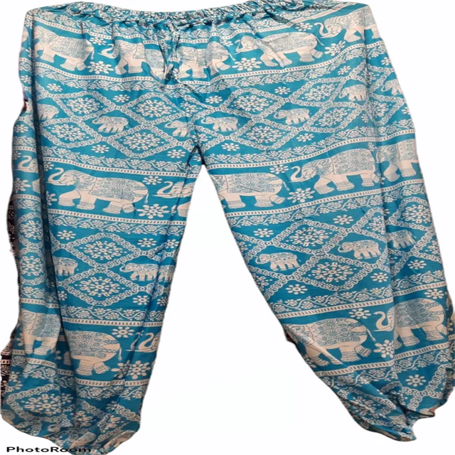 Elephant pants  Aladdin Pants Secret Santa Elephant Yoga Hippie Boho Ali baba Elastic Trousers Men/Women wholesale lot Waist