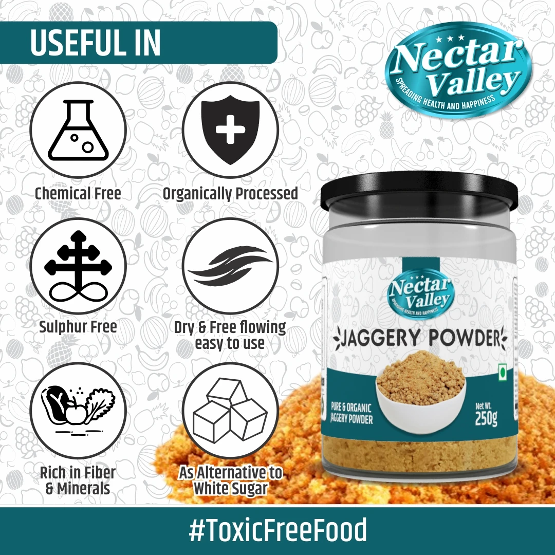
Nectar Valley Jaggery Powder Gur Free From Additives, Pesticides & Nutritionally Rich 