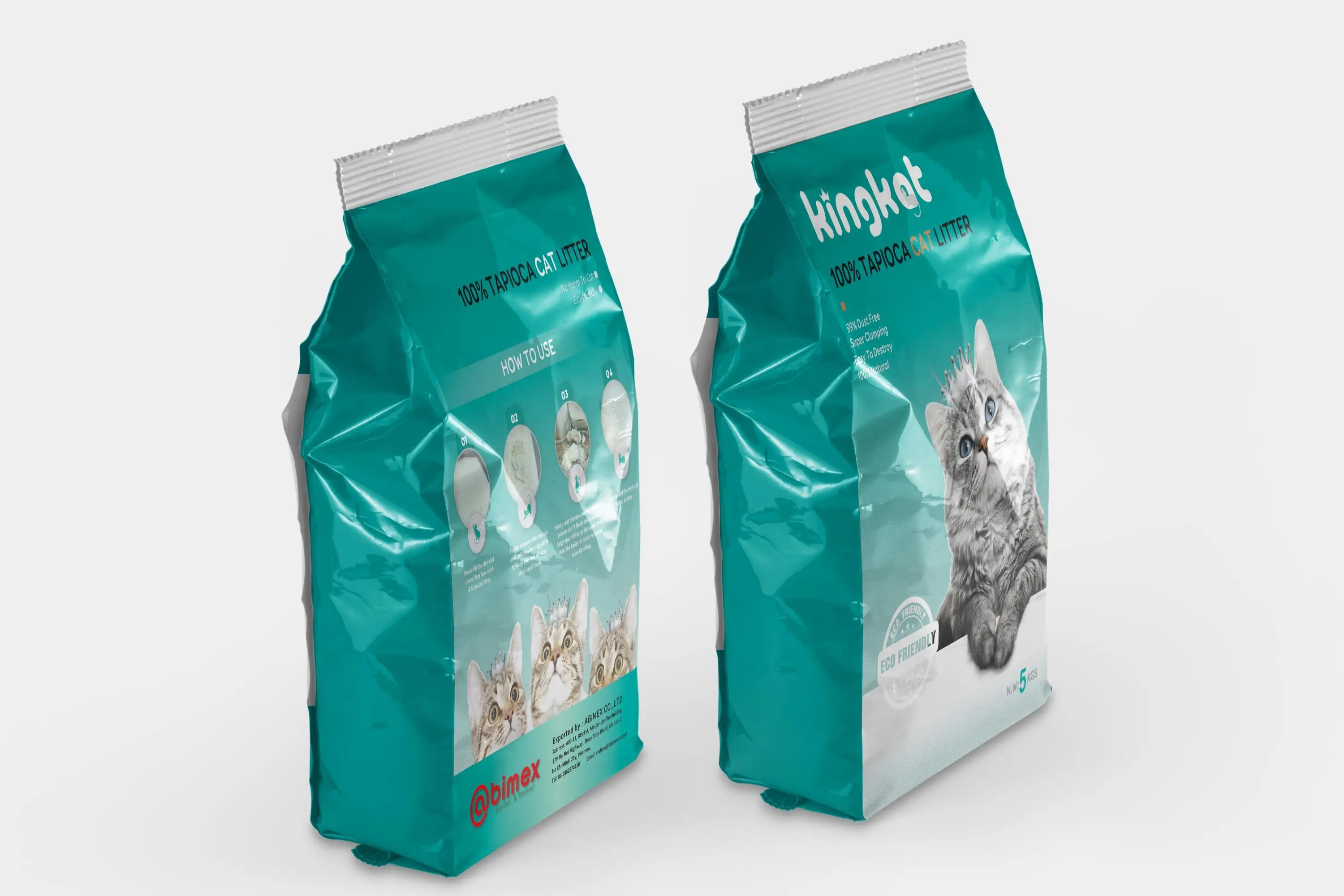 CAT LITTER FROM CASSA / NATURAL TAPIOCA STARCH FROM KINGKAT BRAND OF ABIMEX GROUP / BEST PRICE