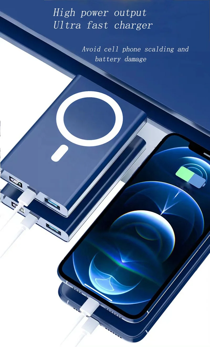 10000mAh 15W Fast Charging Powerbank For Magnetic Power Bank Charger iphone 12 Magnet Mobile