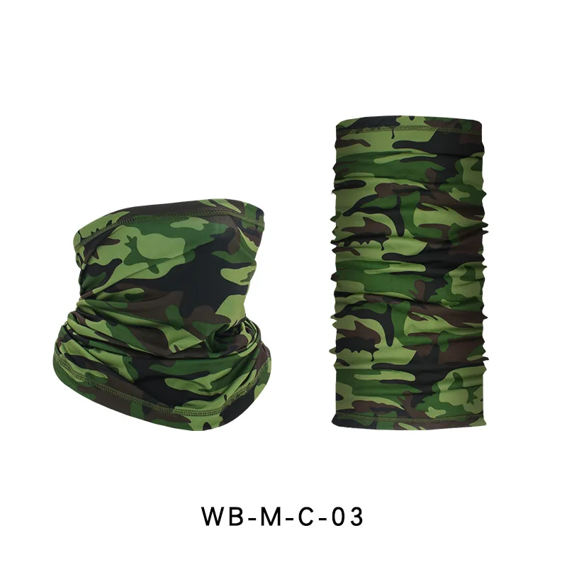 Outdoor headwrap Tactical Camouflage Mask Scarf Face Cover Breathable Polyester Neck Gaiter Camo Seamless Bandanas