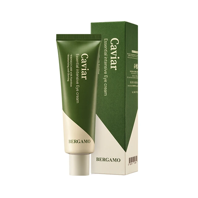 BERGAMO CAVIAR ESSENTIAL INTENSIVE EYE CREAM 100g tube made in Korea wrinkle care luxury personal care anti aging cruelty free