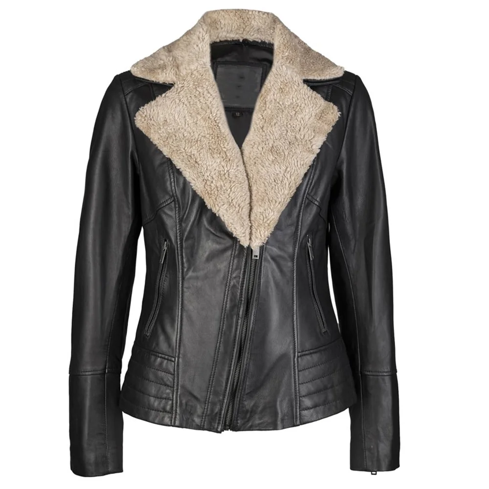 Women Outwear Suede Leather Jacket