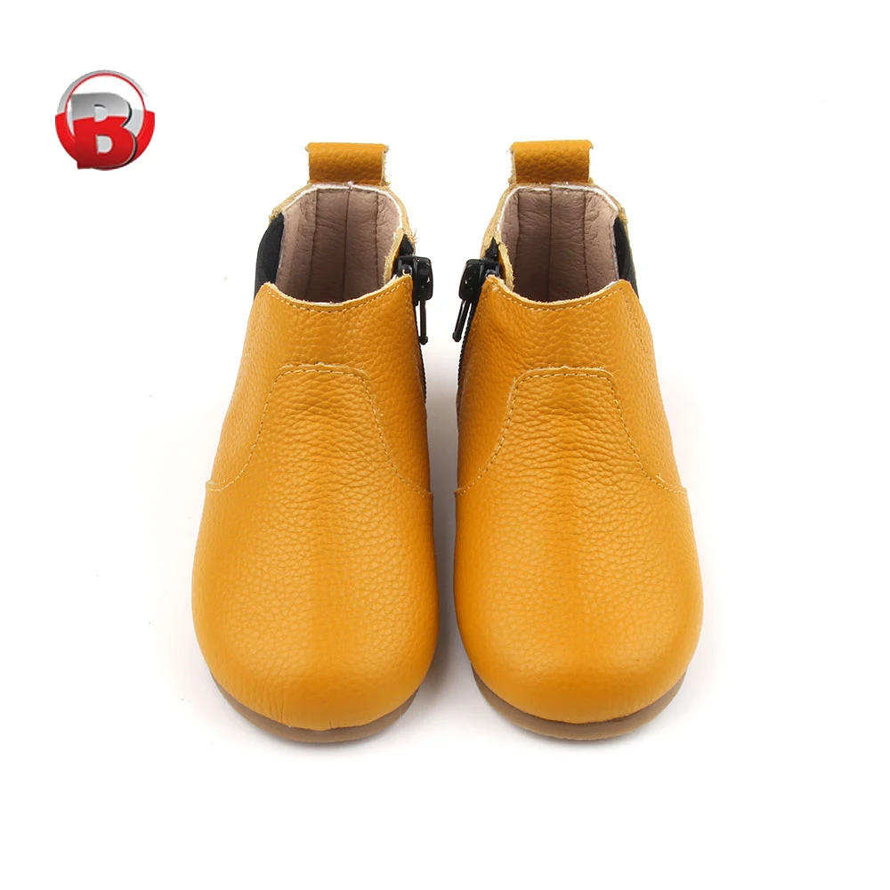 Высококачественные детские черные кожаные ботинки детская зимняя обувь Классические челси с дырками