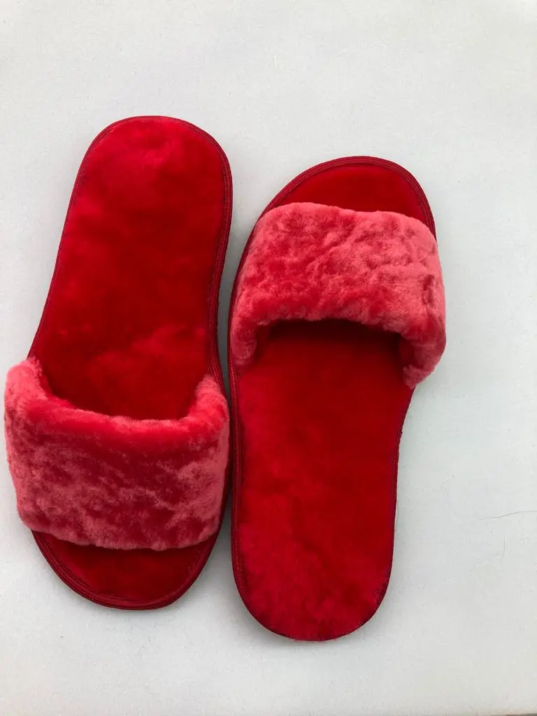 Indoor Slippers EVA OutsolIndoor Slippers EVA Outsole Natural Leather Natural Leather 100% Black Slippers For Home Outdoor