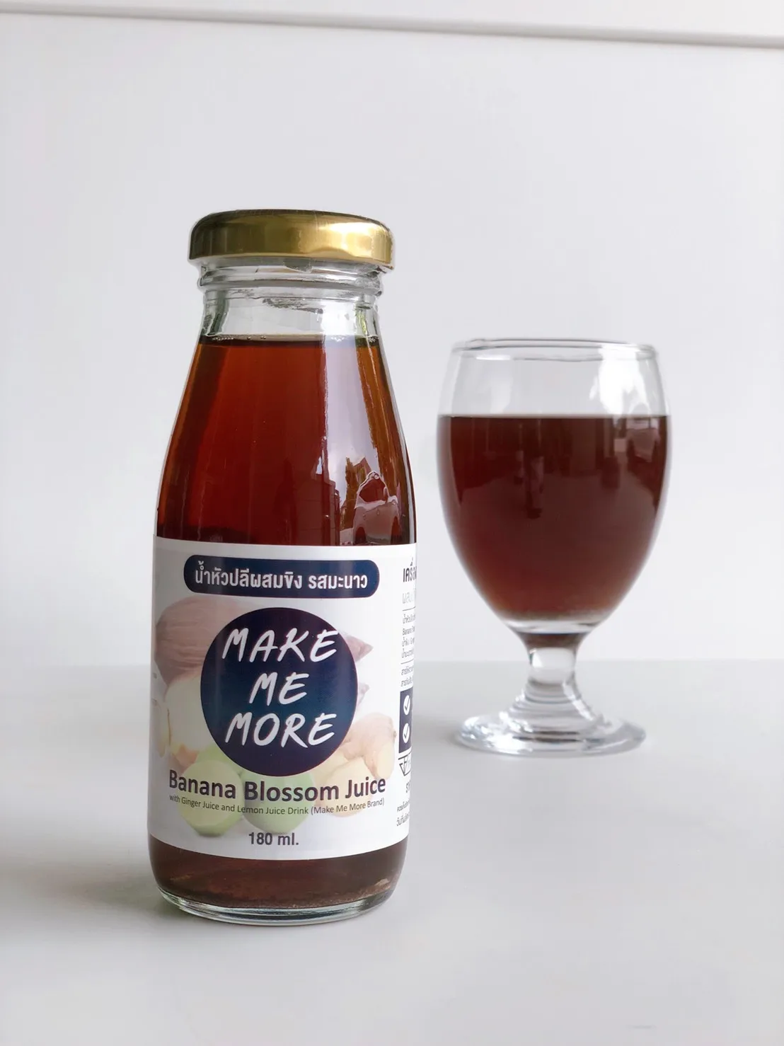 
Thailand Manufacture 100 % Natural 6 Bottles / box Concentrated banana blossom juice with ginger lime and stevia extract 