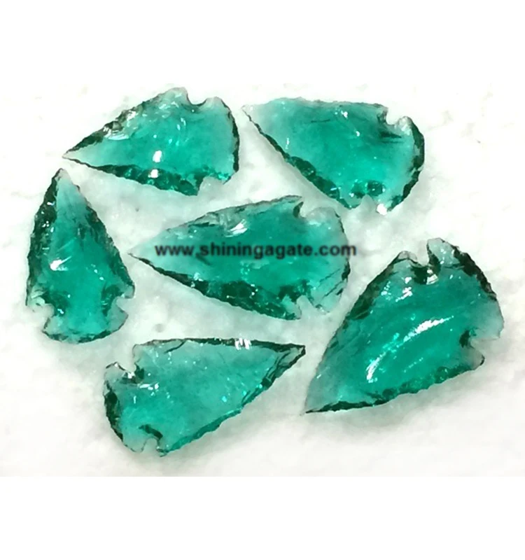 Dark Green Color Glass Arrowheads | Wholesale Glass Arowheads | Cheap Arrowheads for Sale