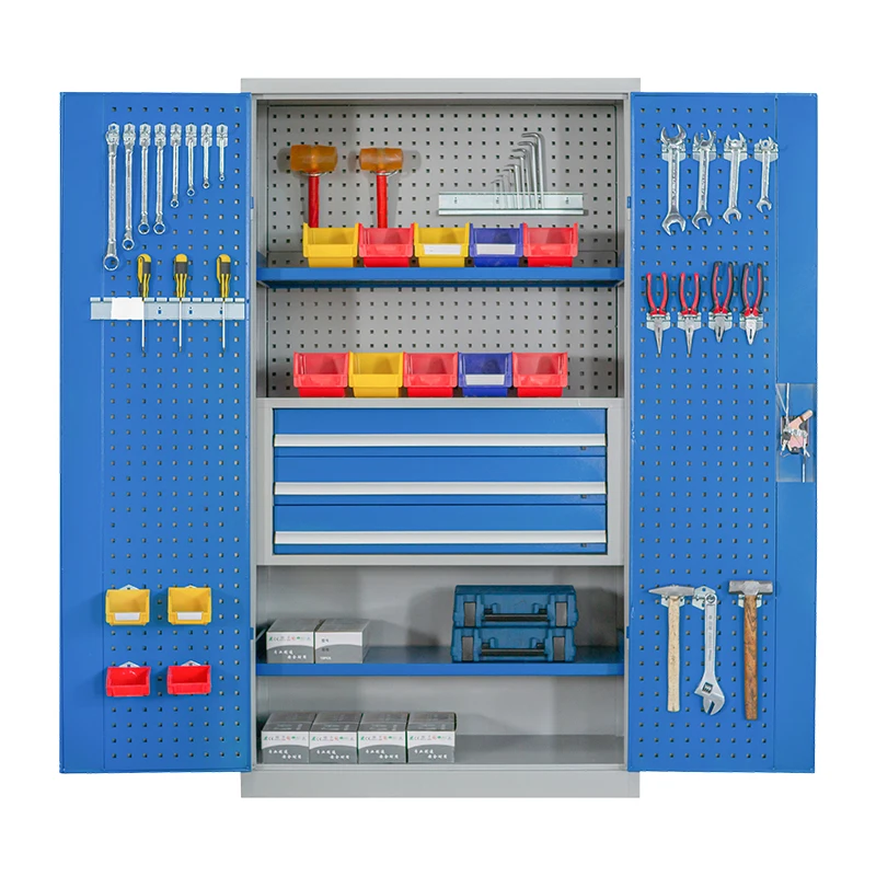 HUIYANG good quality large capacity for workshop or garage 2 door metal steel tool cabinet
