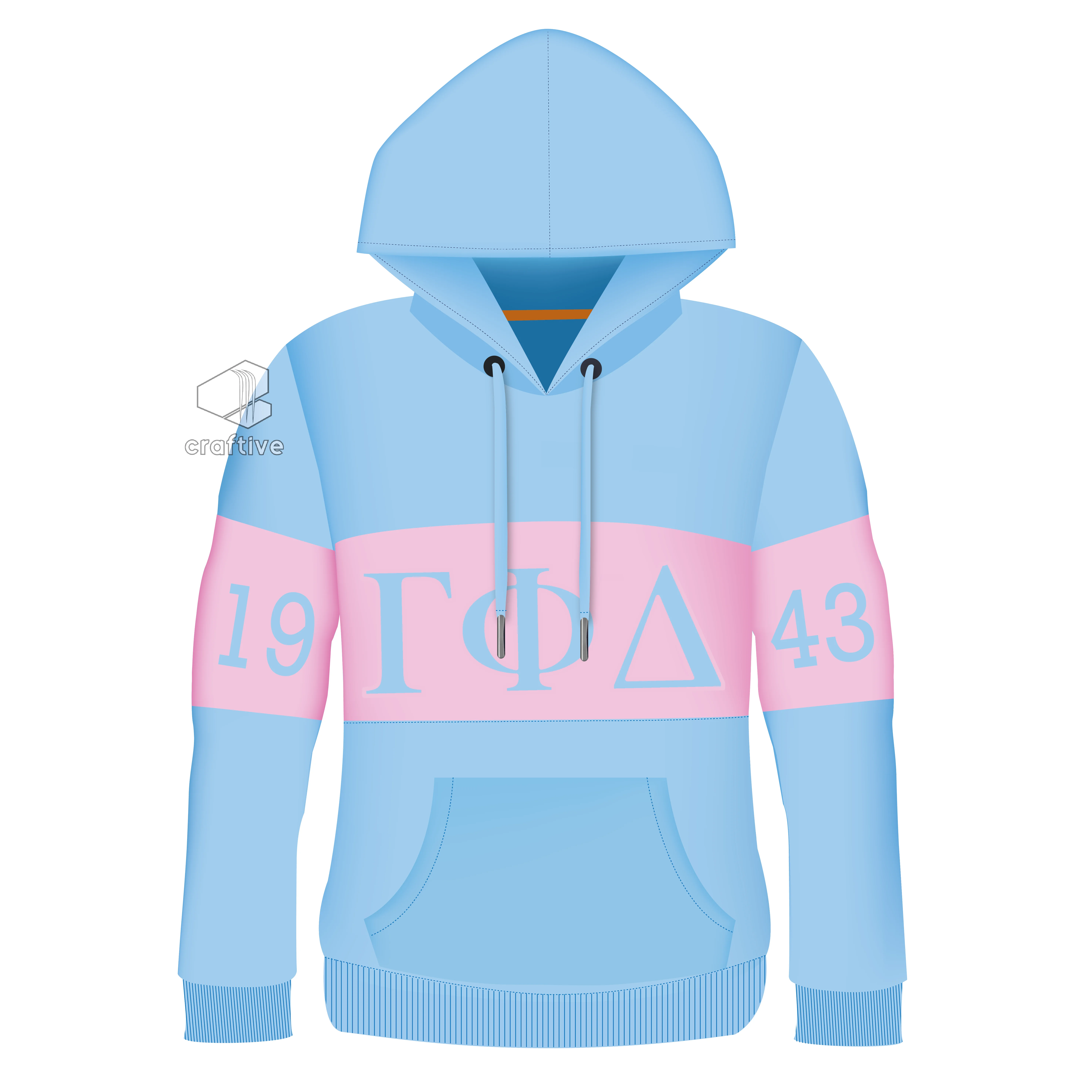 Gamma Phi Delta Panel Hoodie