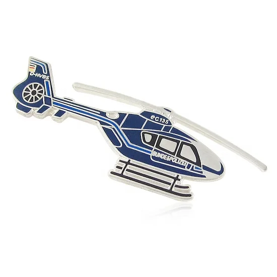 
Promotional Soft Enamel Helicopter Shaped Custom Airplane Lapel Pin 