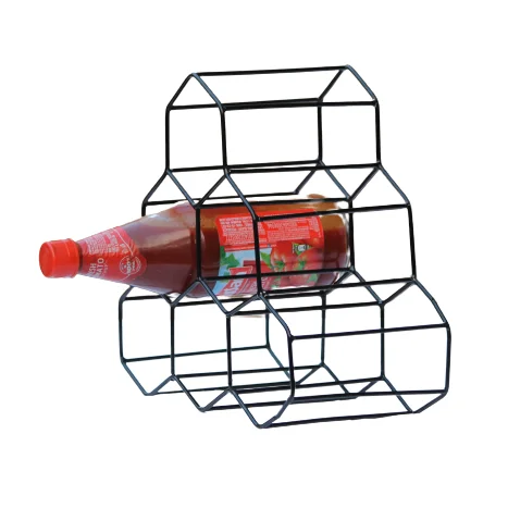 Home Decorative Wine Storage Rack Black & Gold Plated Or Beer Wire Bottle Stand.