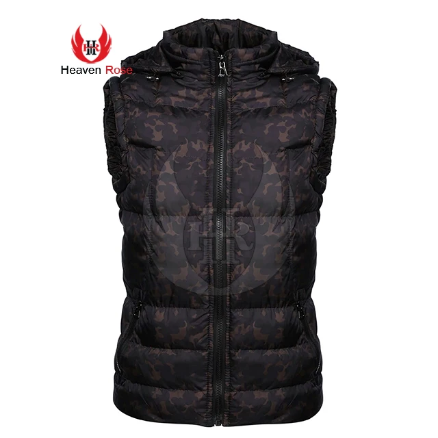 Top Quality Hot Selling Custom Down Mens Custom Puffer Vest Bubble Vest Unisex Bomber Sleeveless Winter Vest