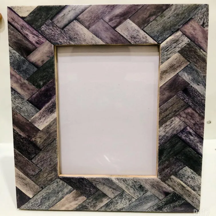 Black and White Picture Frame Indian Bone And Wood Decorative Photo Frame and Picture for Interiors Wall Decor United States