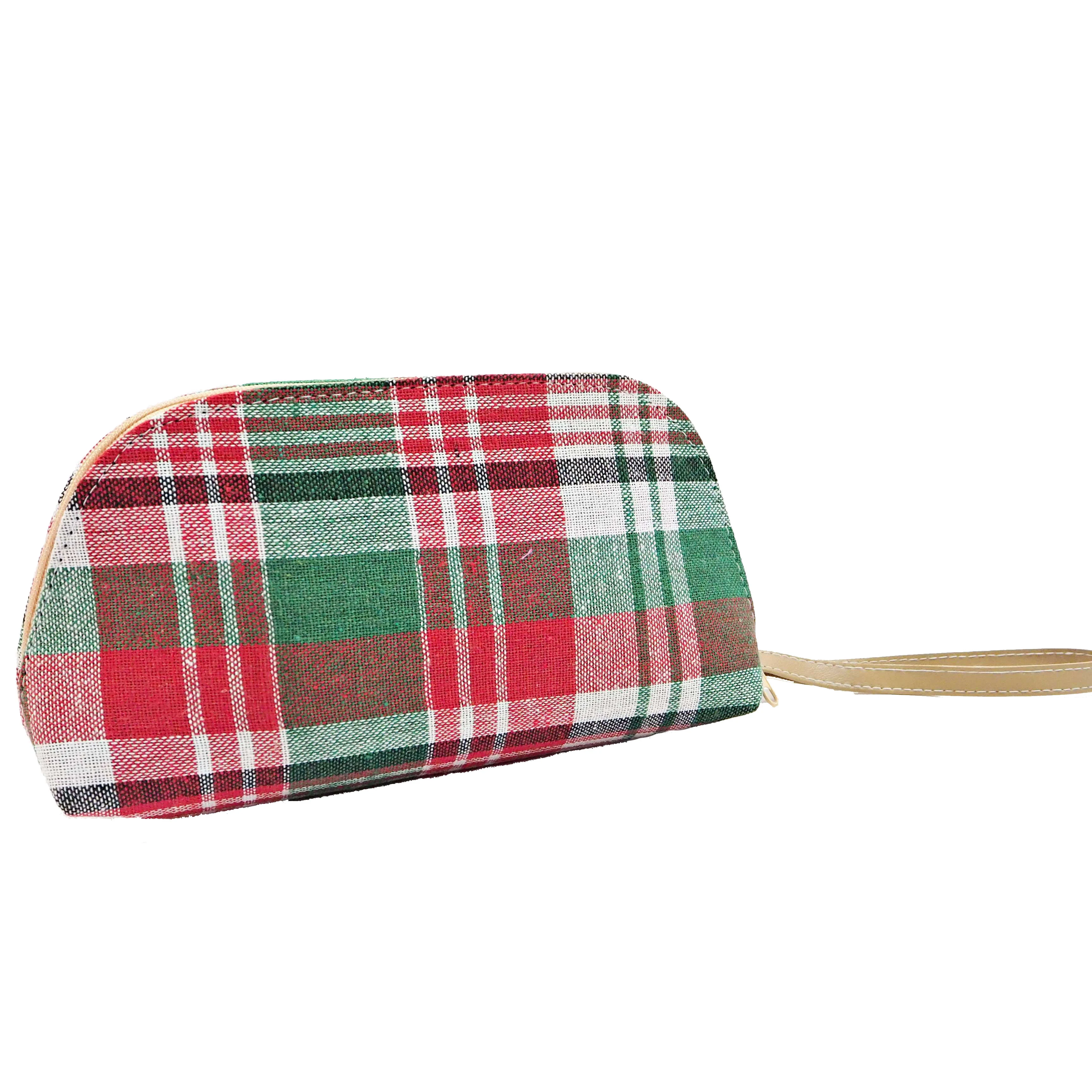 
Firm Industry Handmade Thailand Handbags Cotton Purse with Striped Printed Fabric 