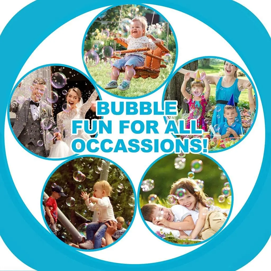 Bubble Guns for Kids Outdoor with Bubble Refill Solution Automatic Bubble  Blower for Kids