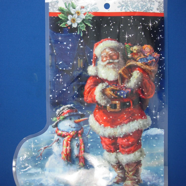 Good price gravure printing boot shaped plastic bags for Christmas