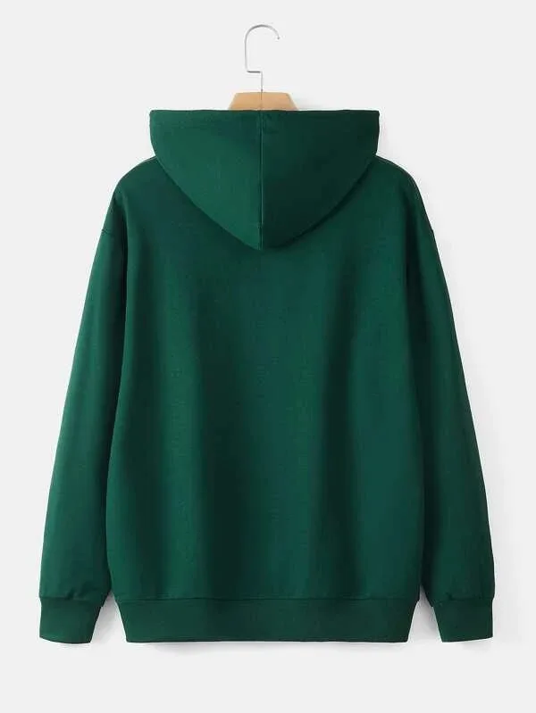 Men Drop Shoulder Drawstring Plain Solid Color Unisex Women Hoodie Long Sleeve Printed Oversize Pullover Hoodies Wholesale