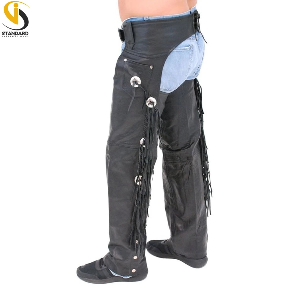 Classic style Horse Riding Top Quality Stylish Leather chaps with Low Rise Double Buckle Chaps