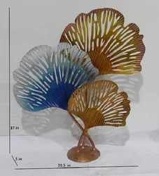 3 JALI LEAF Amazon Hot Selling Custom  Decorative Metal Luxury handmade rust free Office Home Table decoration