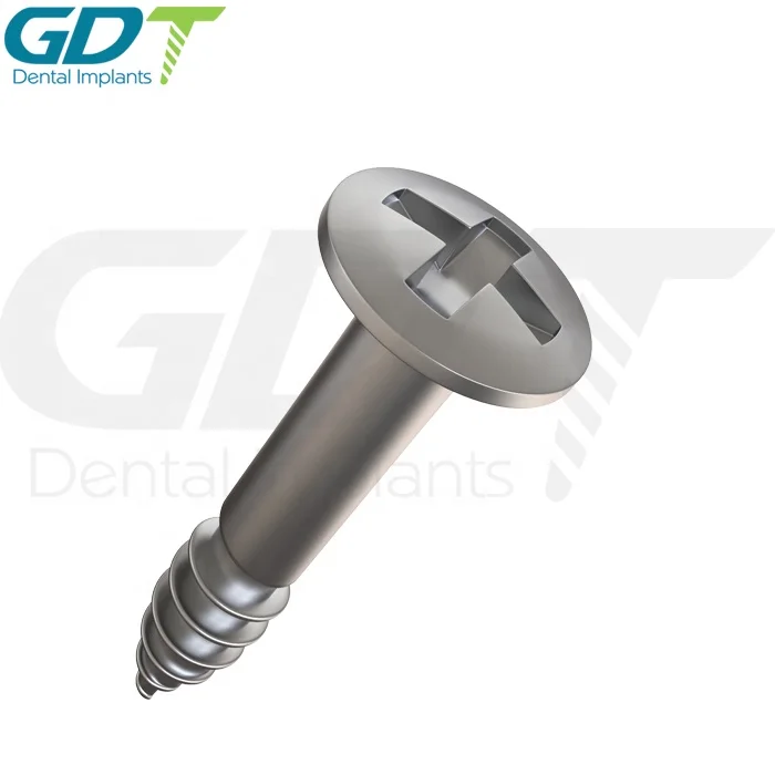 Half Threaded Self-Drilling GBR Tenting Screw Dental Membrane Fixation, Titanium, Israel Made