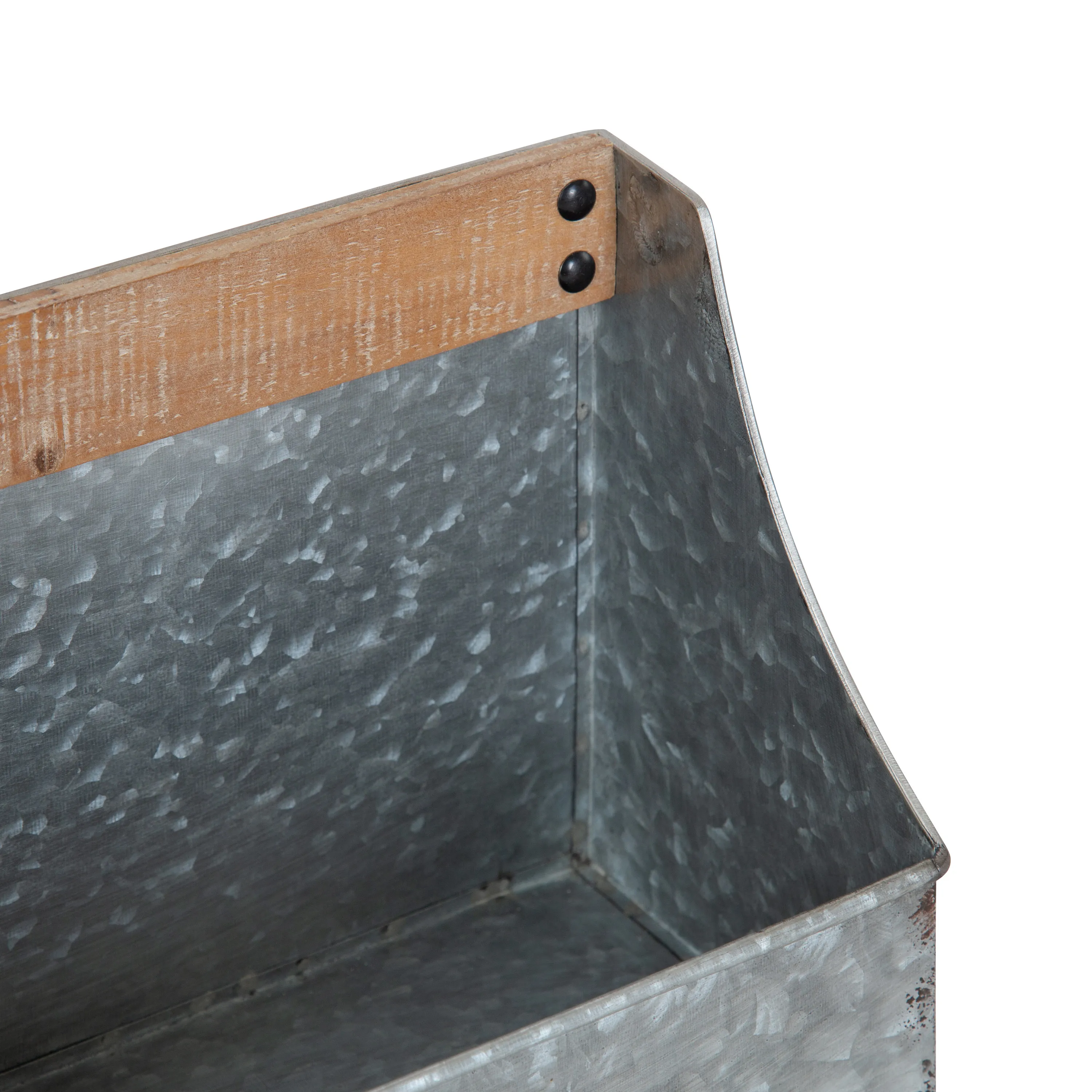 Карманные декоративные корзины для хранения в деревенском стиле с гальваническим покрытием отделки фермерского дома низкая цена необработанная отделка