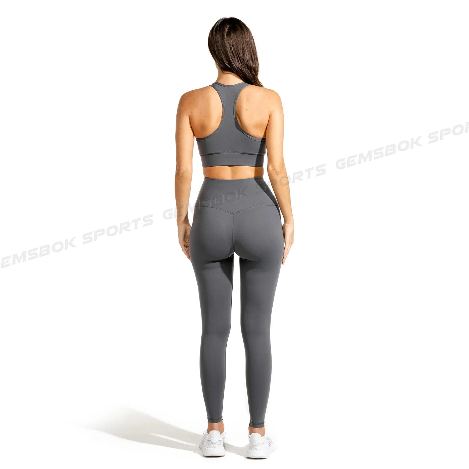 Wholesales 2 Pieces Womens Fitness High Impact Sports bra & Legging Set For Women Gym Fitness Set Seamless Yoga Suit Activewear.