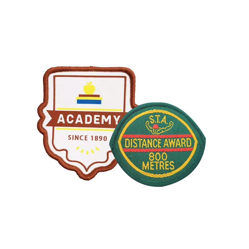 sport clothing football jersey name woven flocking patch