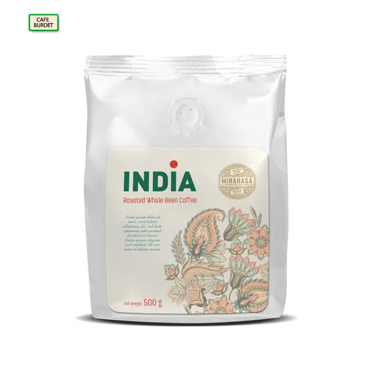 Bulk Stock Good Quality 0.5kg Weight White Label 500gm India Rich Whole Coffee Bean