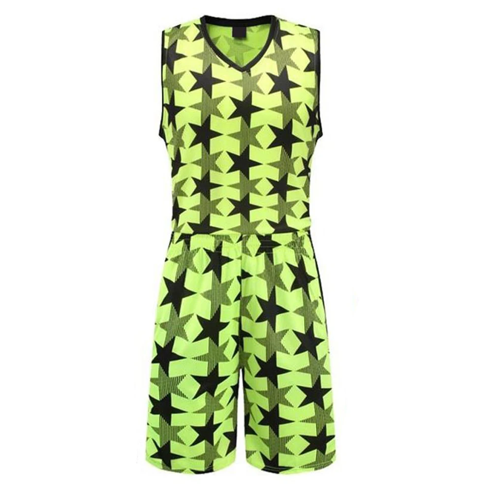 
Classic cheap double mesh reversible plain Basketball Uniform with numbers 