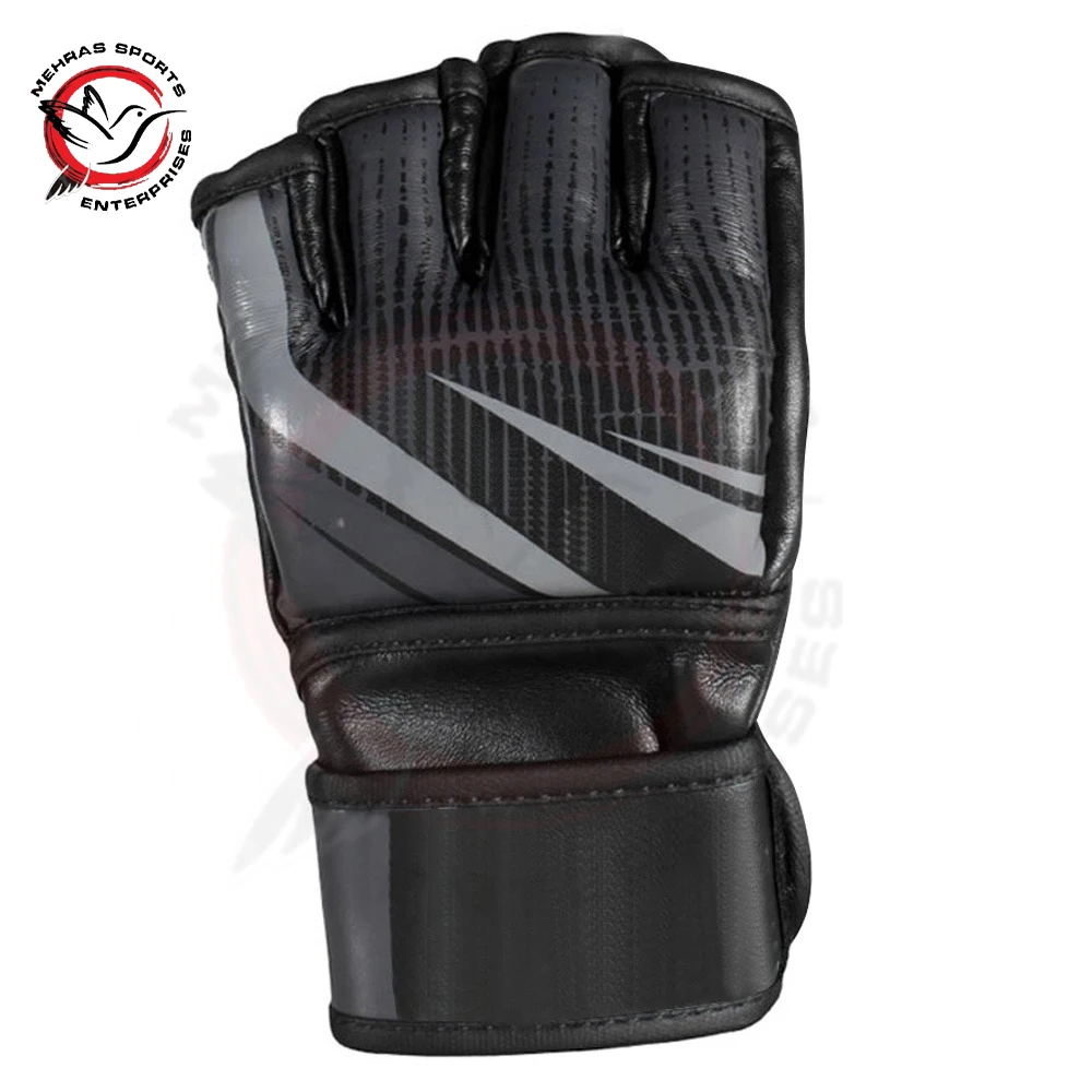 Custom logo Muay Thai Punching Boxing Mma Gloves Half Finger Mma Gloves