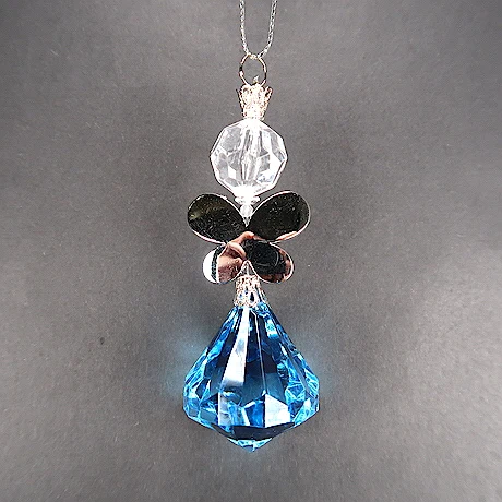 Christmas/New Year Decoration Clear/Blue Acrylic Angel Ornament