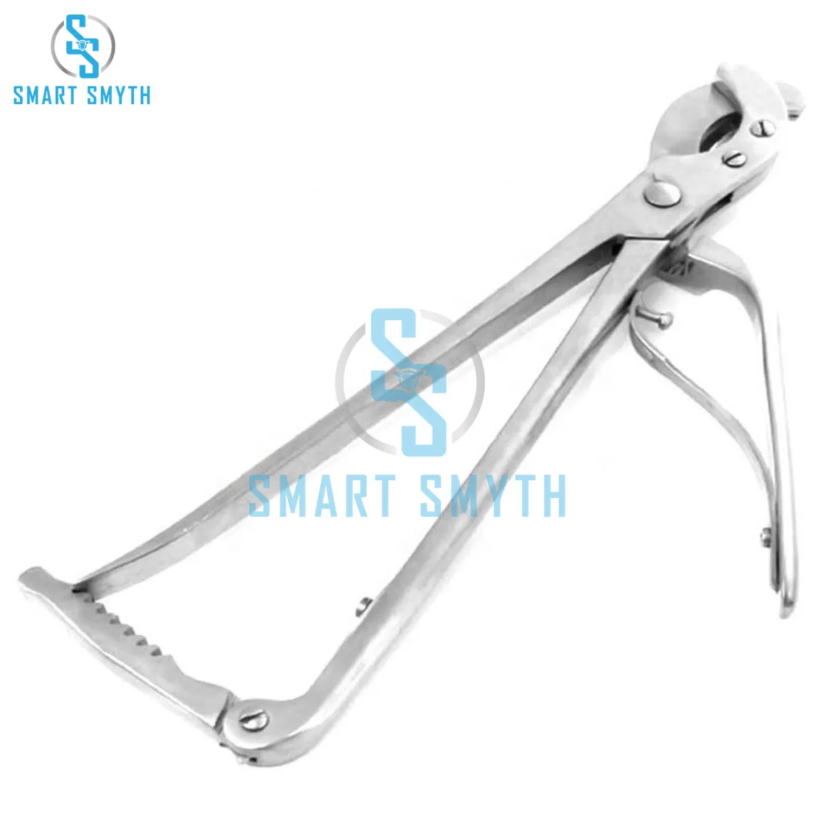 Emasculator Castration Plier White Castrator Triple Crush with Ratchet Veterinary Instruments Stainless Steel