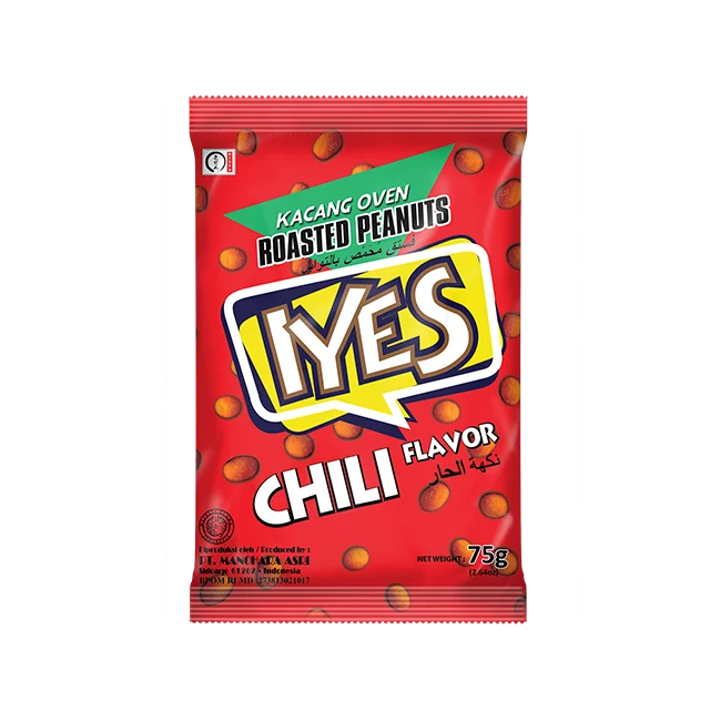 
Finest Quality Peanut Roasted Coated Snack Iyes 75 gr Chili Flavor 