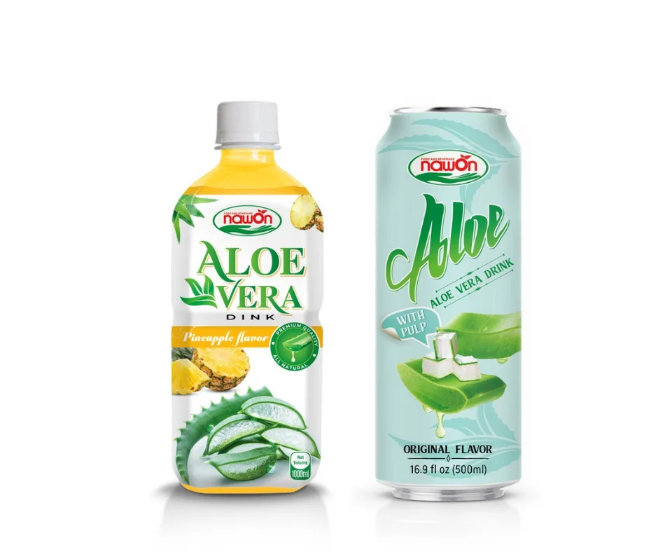 NAWON бутылка 100% сок алоэ вера 500 мл ПЭТ OEM ODM ручная пресс-форма для Pure Aloe Vera сока из сырого Алоэ Вера с низким/высоким содержанием