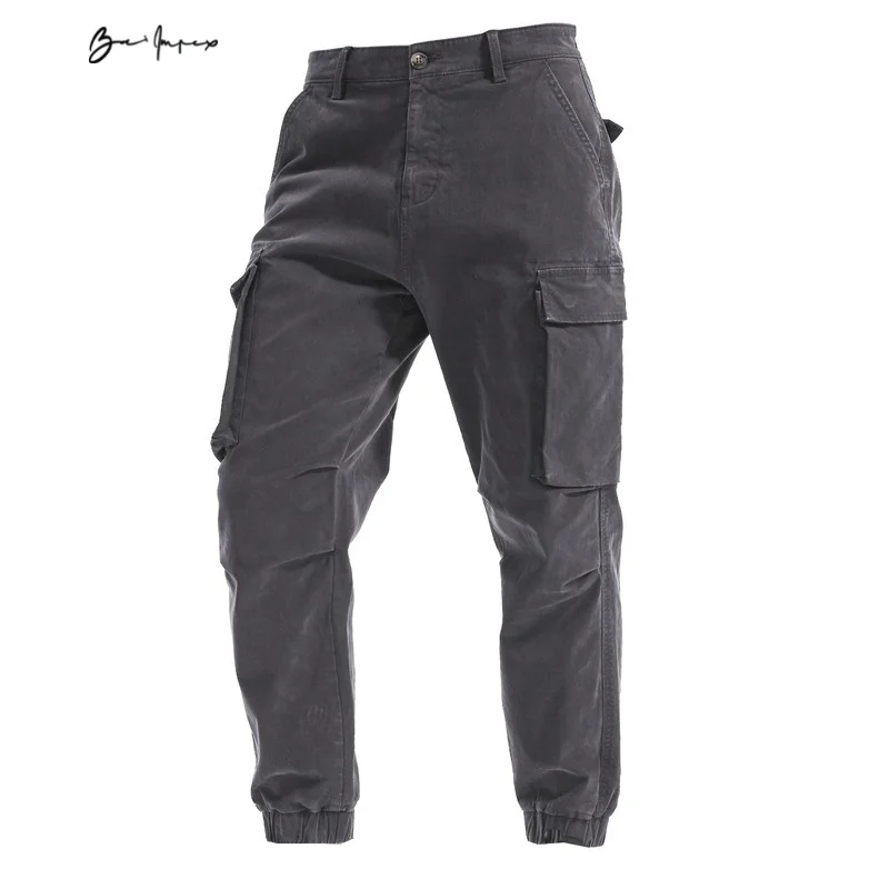 wholesale custom made 95%cotton 5% spandex 2021 Cargo Pants Slim Fit Casual Jogger sweatpants for young and teen younger b