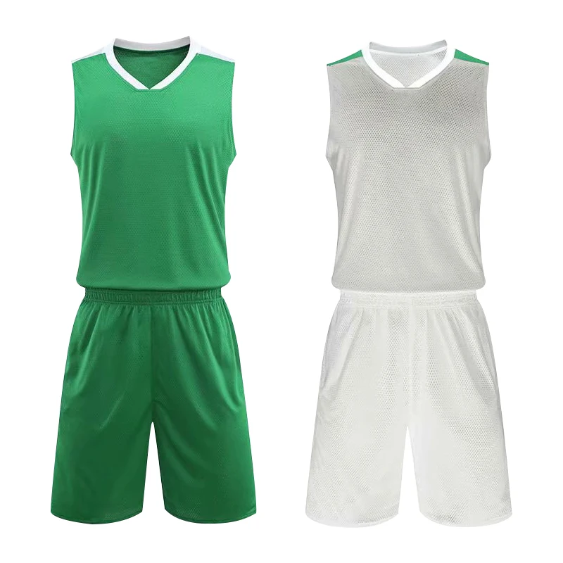 New Arrival Men Basketball Jersey Breathable Quick Dry Team Sport Sets Men Training Shorts & Jersey Basketball Uniform