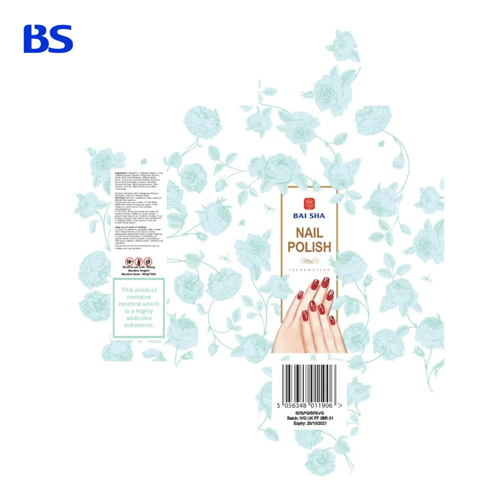 Customized High Quality Bottles Private Label Colors false nail 10ml bottle paper box nail polish packing box