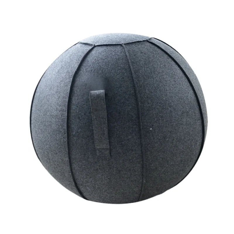 Anti-slip Yoga Ball Exercise Balance Birthing Ball with Handle & Cover for Home Office Pilates Yoga Stability Fitness Balls