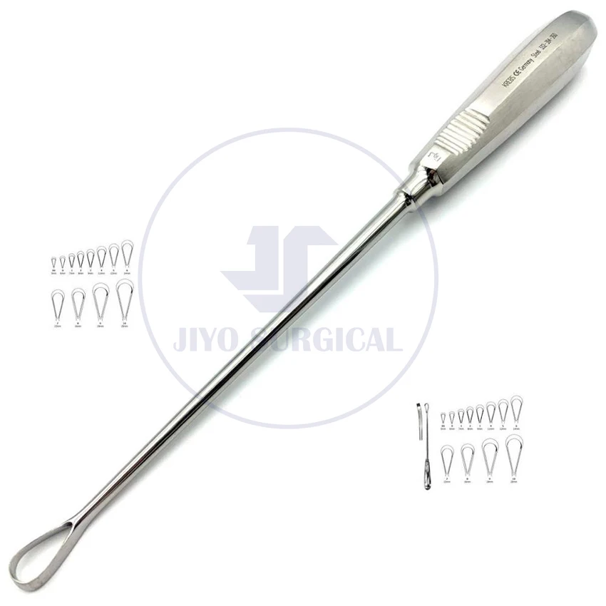Хит продаж одобренные CE хирургические кюреты с присоской матки 11 дюймов острые лезвия гинекология 8 мм нержавеющая сталь