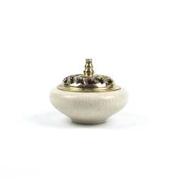 BatTrang Vietnamese Luxurious Ceramic Burner/Holder Incense Agar Wood Oud Coil, Cone, Stick, Chips
