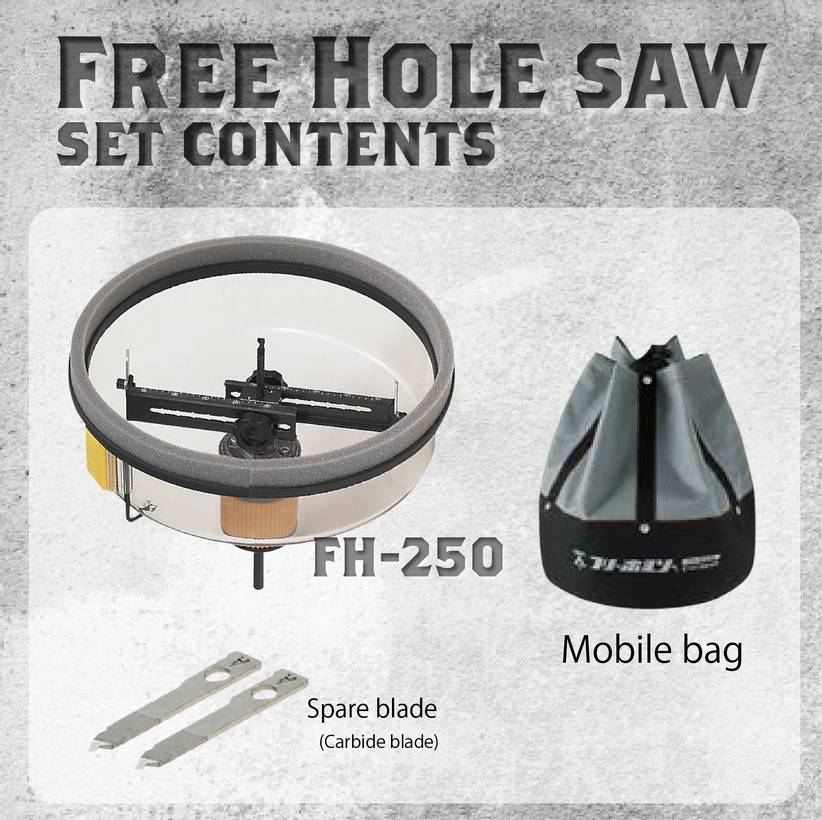 
Japan holesaw drill and tap bits with durable transparent cover and dustproof cushion 