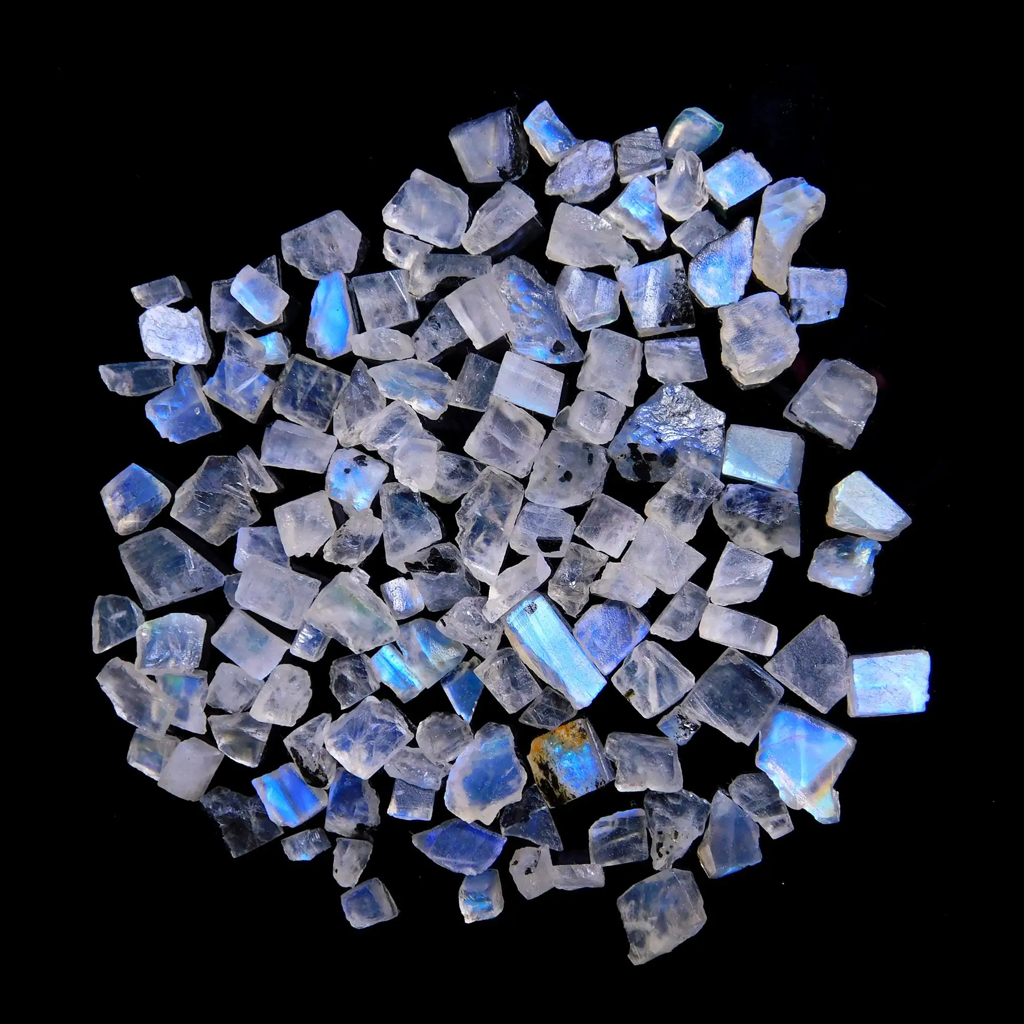 Натуральный Необработанный Радужный Лунный Камень 2 мм до 8 самодельный драгоценный камень ювелирные изделия и украшения используются кристаллы лечебный необработанный лабрадорит