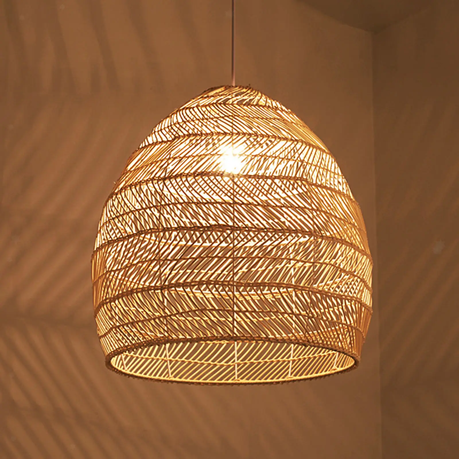 Restaurant Decorative Bamboo Chandeliers Handwoven Rattan Pendant Lamp Vietnamese Supplier