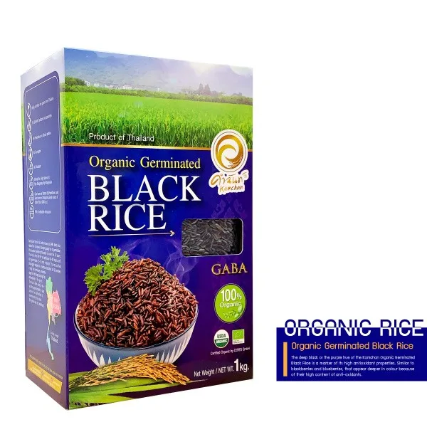 
ORGANIC GERMINATED BLACK RICE 1 KG from TH;32 18 Months EU & USDA 74 Mg/kg 15.7 Mg 9.6 Mg 6.0 G 95% 5% 