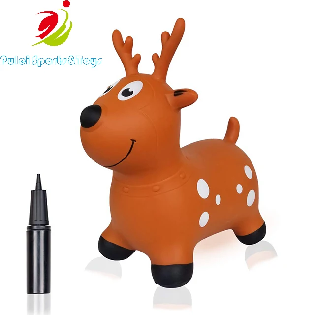 PVC inflatable jumping animal christmas deer toy for children