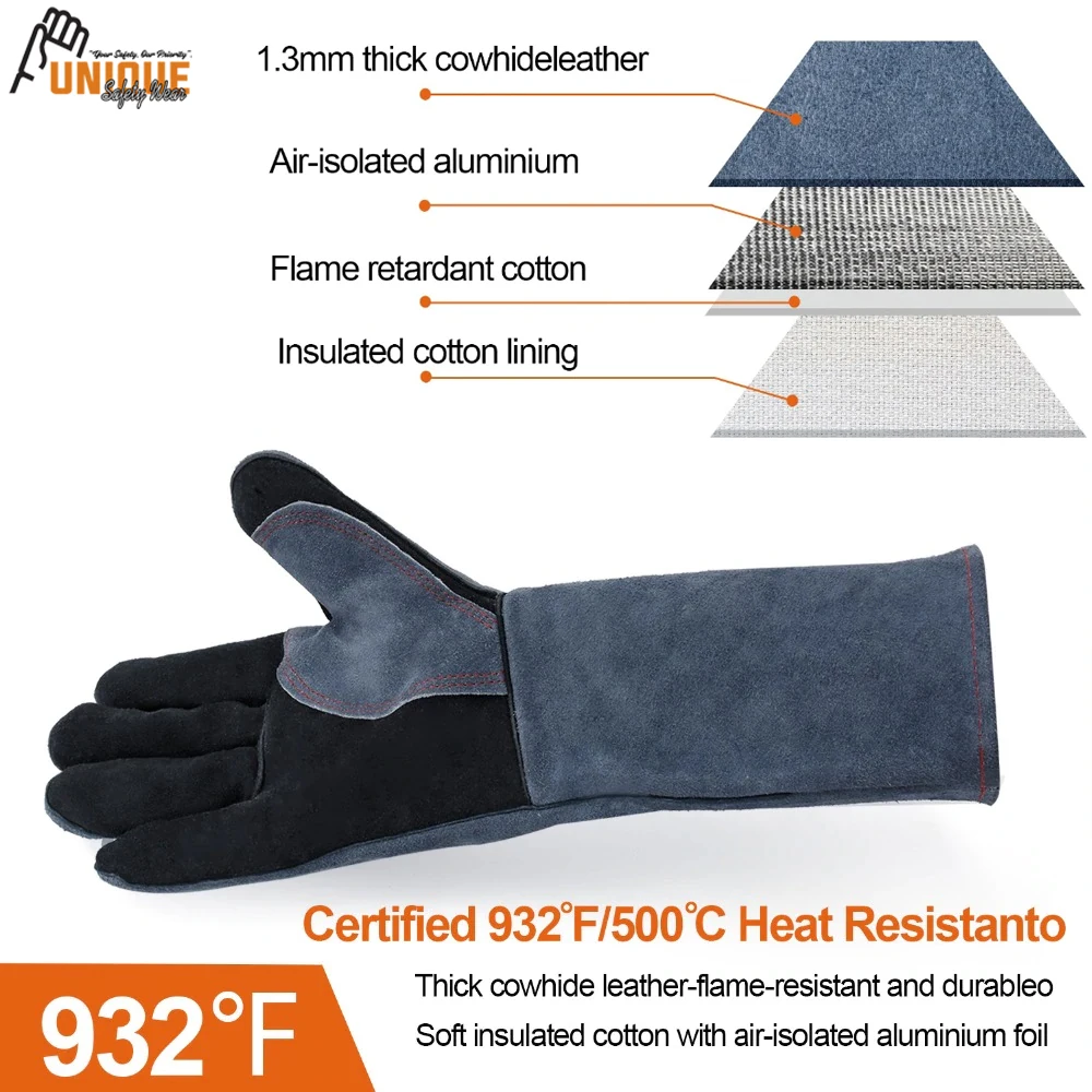Hand Safety Leather Tig Gloves Customized Pakistan Made Top Quality Fire Proof Tig Gloves