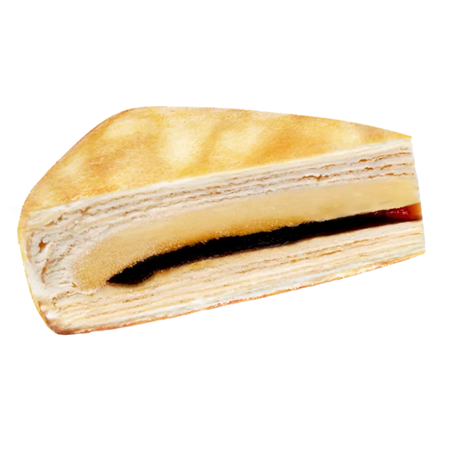 
Wholesale price Touched 8 inches Caramel Pudding hand-made Mille Crepe Cake 